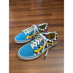 Vans Y2K Multicolor Low Top Sneakers- Size 7 - Color Block Check Skater Retro